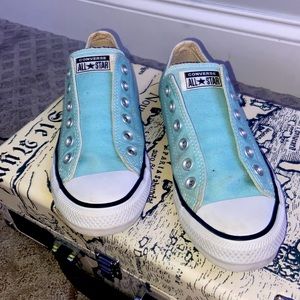 Rarely Used Aqua Low Top Converse